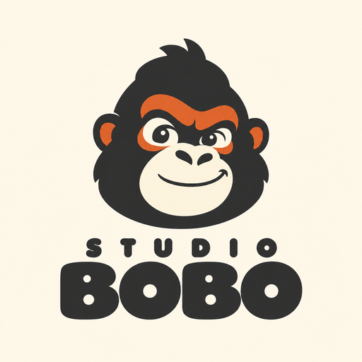 Studio Bobo gorilla logo and wordmark